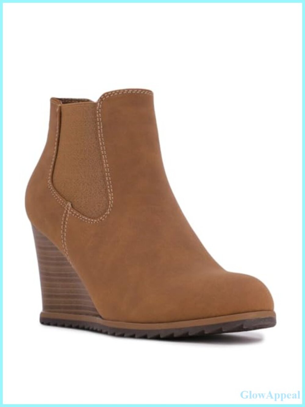 Faux Suede Sherpa Fur Ankle Wedge Booties Lace Up Cushioned Insole